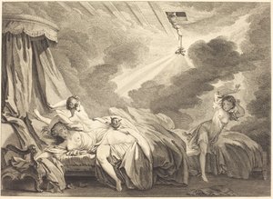 Das Feuerwerk von Pierre Laurent Auvray after Jean Honoré Fragonard