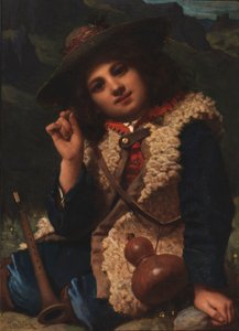 Italienischer Junge in Schafspelzjacke