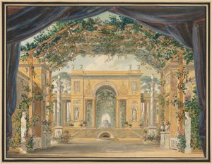 Dekoration für den Geburtstag Seiner Majestät des Königs von Westphalen, 1811 von Pierre Luc Charles Ciceri