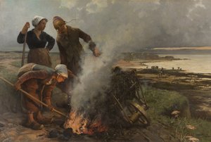 Les Brûleuses de varech Die Tangbrenner, 1884 von Pierre Marie Beyle