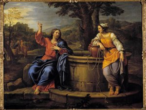 Jesus und die Samariterin von Pierre Mignard