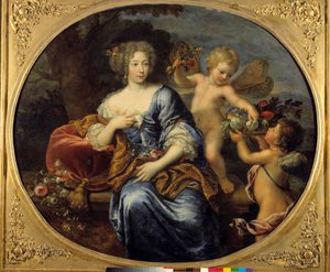 Porträt von Francoise Athenais, Marquise de Montespan (1640-1707) von Pierre Mignard