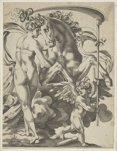 Saturn und die Nymphe Philyra von Pierre Milan
