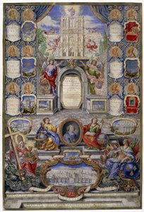 Allegorie der Kirche von Paris anlässlich der Aufhebung des Edikts von Nantes am 18.10.1685, der Vater von Jouvency hielt im Dezember 1685 eine Predigt am College von Clermont, im Medaillon der Erzbischof von Paris, Harlay de Chanvallon, der ermutigte von Pierre Paul Sevin