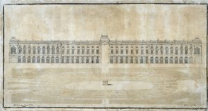 Architektur: „Projekt des Place Royale für Marseille, Innenansicht“ 1686