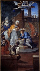 Die Taufe von Clovis in Reims am 25. Dezember 496