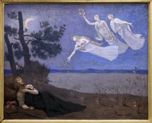 Der Traum (er sieht im Schlaf Liebe, Ruhm und Reichtum erscheinen) von Pierre Puvis de Chavannes