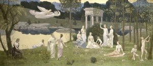 Der Heilige Hain, geliebt von den Künsten und den Musen, 1884-89 von Pierre Puvis de Chavannes