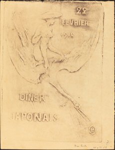 Frau und Vogel, 22. Februar 1912, Japanisches Abendessen von Pierre Roche