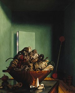 Schüssel mit Wolle