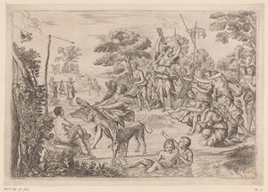 Nymphen der Diana beim Bogenschießen