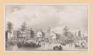 Bahnhofsgebäude der Rheinspoorweg in Amsterdam von Pierre Tetar van Elven (possibly)