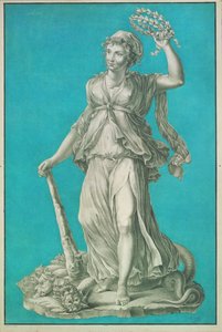 Freiheit. Radierung auf blauem Hintergrund