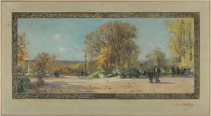 Skizze für das Rathaus von Vanves: Die Terrasse des Lycée Michelet von Pierre Vauthier
