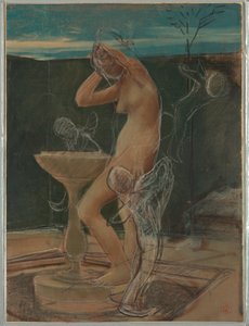 Studie einer Frau bei ihrem Bad von Pierre Victor Galland