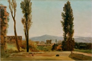 In den Farnesischen Gärten: Die drei Pappeln und der Monte von Pierre de Valenciennes