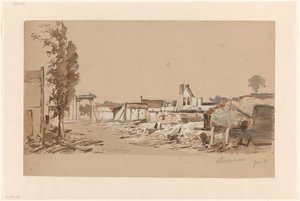 Ruinen von Bodegraven nach dem Brand vom 31. Mai 1870 von Piet Schipperus