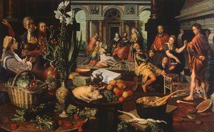 Christus im Haus von Martha und Maria von Pieter Aertsen