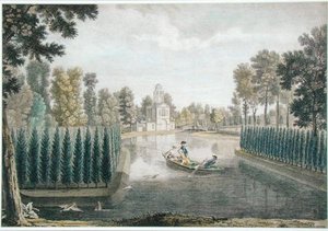 Die Wassergärten im Chiswick House, London, ca. 1720-28 von Pieter Andreas (after) Rysbrack
