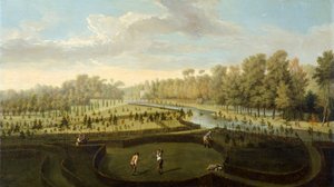 Die Gärten des Chiswick House von Westen von Pieter Andreas Rysbrack