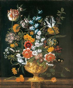 April, aus Die zwölf Monate der Blumen, ein Blumenkalender von Stillleben