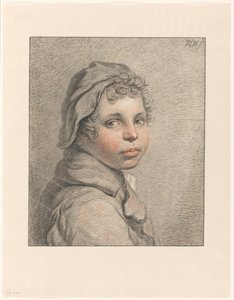 Studienkopf eines Jungen von Pieter Christoffel Wonder (signed by artist)