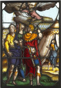 Fenster mit Darstellung von Moses auf dem Berg Sinai von Pieter Coecke van Aelst (I) (circle of)