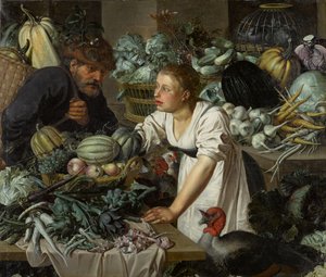 Stillleben mit zwei Figuren