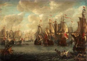 Der Überfall auf die Medway von Pieter Cornelisz van Soest