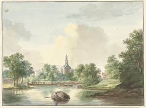 Das Hogerwoerdse Tor in Leiden vom Singel aus gesehen