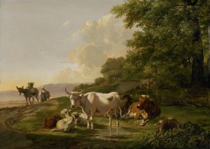 Landschaft mit Vieh