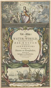 Titelblatt für Pieter Goos, De Zee-Atlas ofte Water-Wereld, 1668 von Pieter Goos