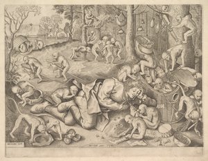 Der Kaufmann, der von Affen beraubt wird, 1562