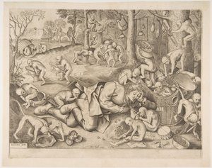 Der Kaufmann, der von Affen ausgeraubt wird, 1562