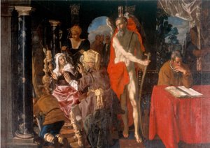 Allegorie des Alters. Zeit und der Gelehrte von Pieter Isaacsz