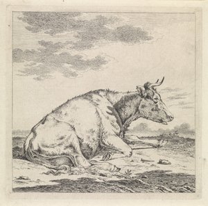 Liegende Kuh, nach rechts von Pieter Janson