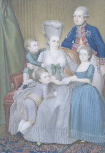 Willem V (1748-1806), Prinz von Oranien-Nassau, mit seiner Frau Frederika Sophia Wilhelmina von Preußen und ihren Kindern Frederica Louisa Wilhelmina, Willem Frederik und Willem George Frederik