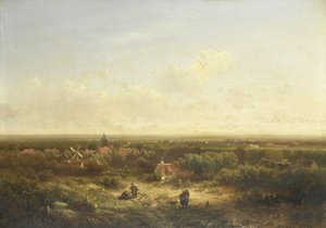 Fernsicht mit einem Dorf
