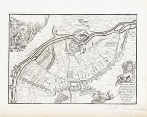 Karte von Narva im Jahr 1700 von Pieter Mortier