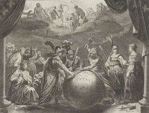 Tafel 12: Allegorie über die Zwietracht in Frankreich, aus Caspar Barlaeus, Medicea Hospes, 1638 von Pieter Nolpe