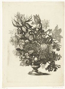 Glasvase mit Blumen
