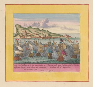 Seeschlacht bei Gibraltar, 1705 von Pieter Schenk (I)