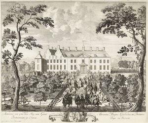 Ankunft von Wilhelm III. im Jagdschloss Hof te Dieren, 1691