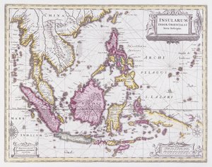Karte von China und Indonesien, ca. 1710 von Pieter Schenk