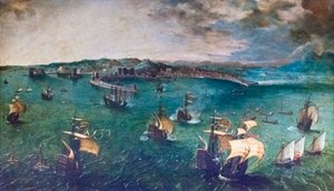 Schlacht in der Bucht von Neapel von Pieter Bruegel the Elder