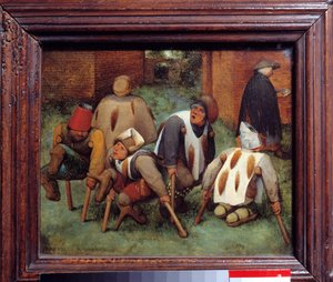 Die Bettler. Gruppen von behinderten Toten und Elenden. 1568. Louvre Museum, Paris von Pieter Bruegel the Elder