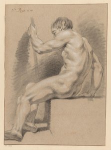Sitzender männlicher Akt, seitlich gesehen (3. Preis 1770)