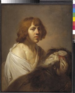 David mit dem Kopf von Goliath