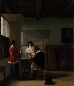 Der Besuch, um 1657 von Pieter de Hooch