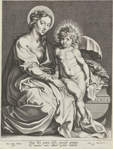 Maria mit Christuskind bei der Wiege von Pieter de Jode (I)